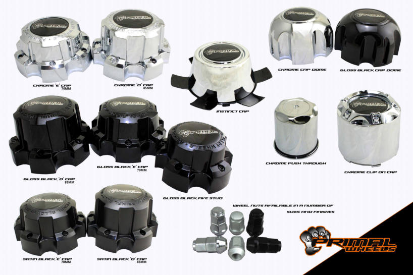 Primal Wheel Accessories - CAPS and WHEEL NUTS
